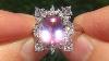 10K 4.30 Gram Solid White Gold 7.25 Heart Cut Pink Sapphire Diamond Bracelet Qz